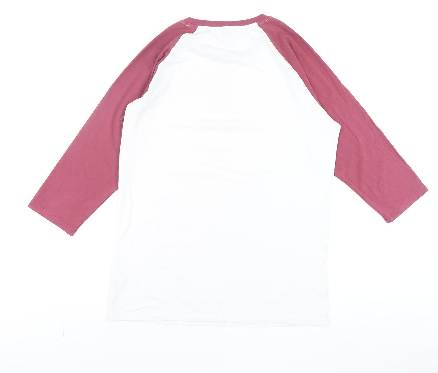 Gym+Coffee Men’s White 3/4 Sleeve Raglan T-Shirt Medium
