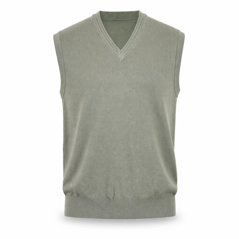 Gabicci Mens Green Wool Blend Sleeveless V-Neck Smart Casual Knit M