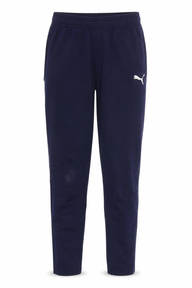 Front view of Puma boys’ blue 11-12 years track pants regular fit tapered sports trousers