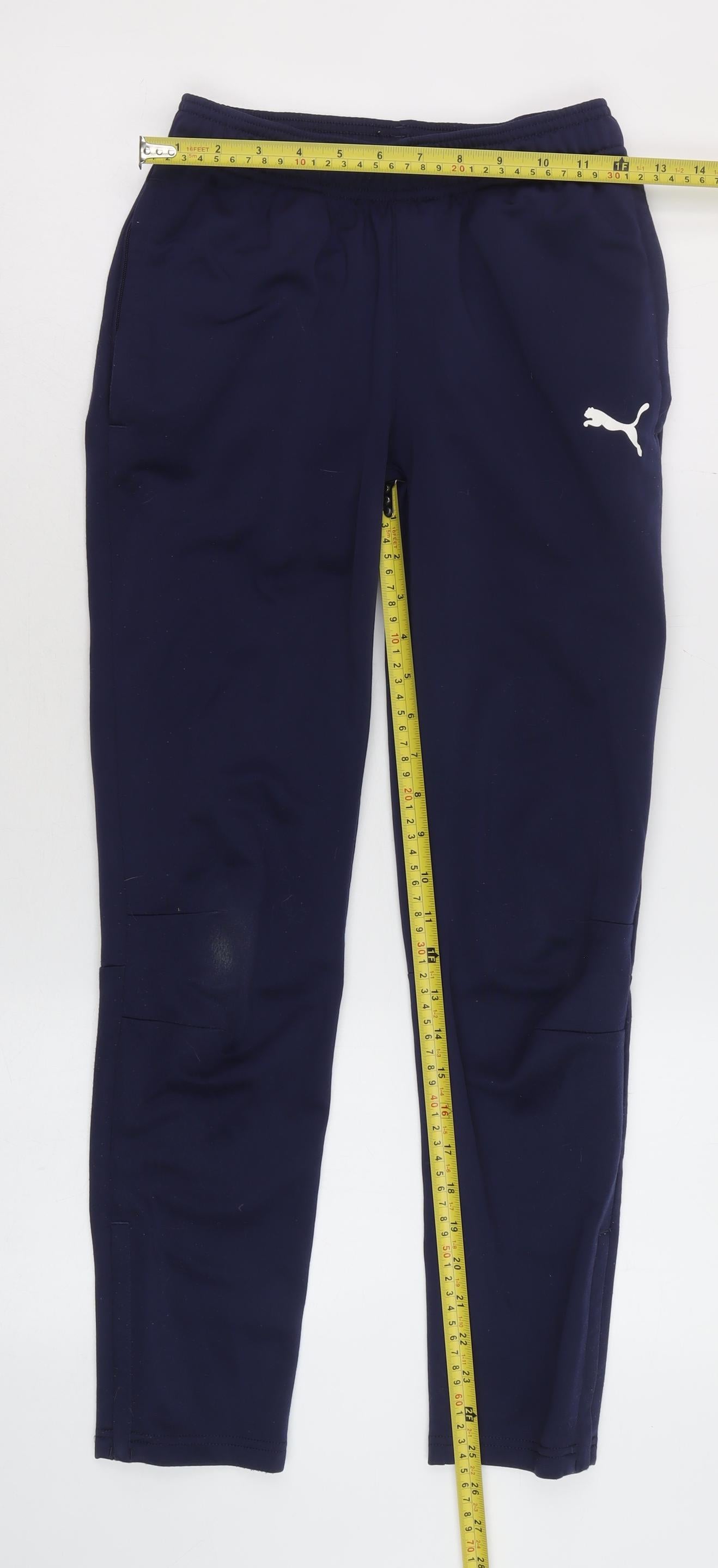 Puma Boys Blue 11-12 Years Track Pants Regular Fit Tapered Sports Trousers