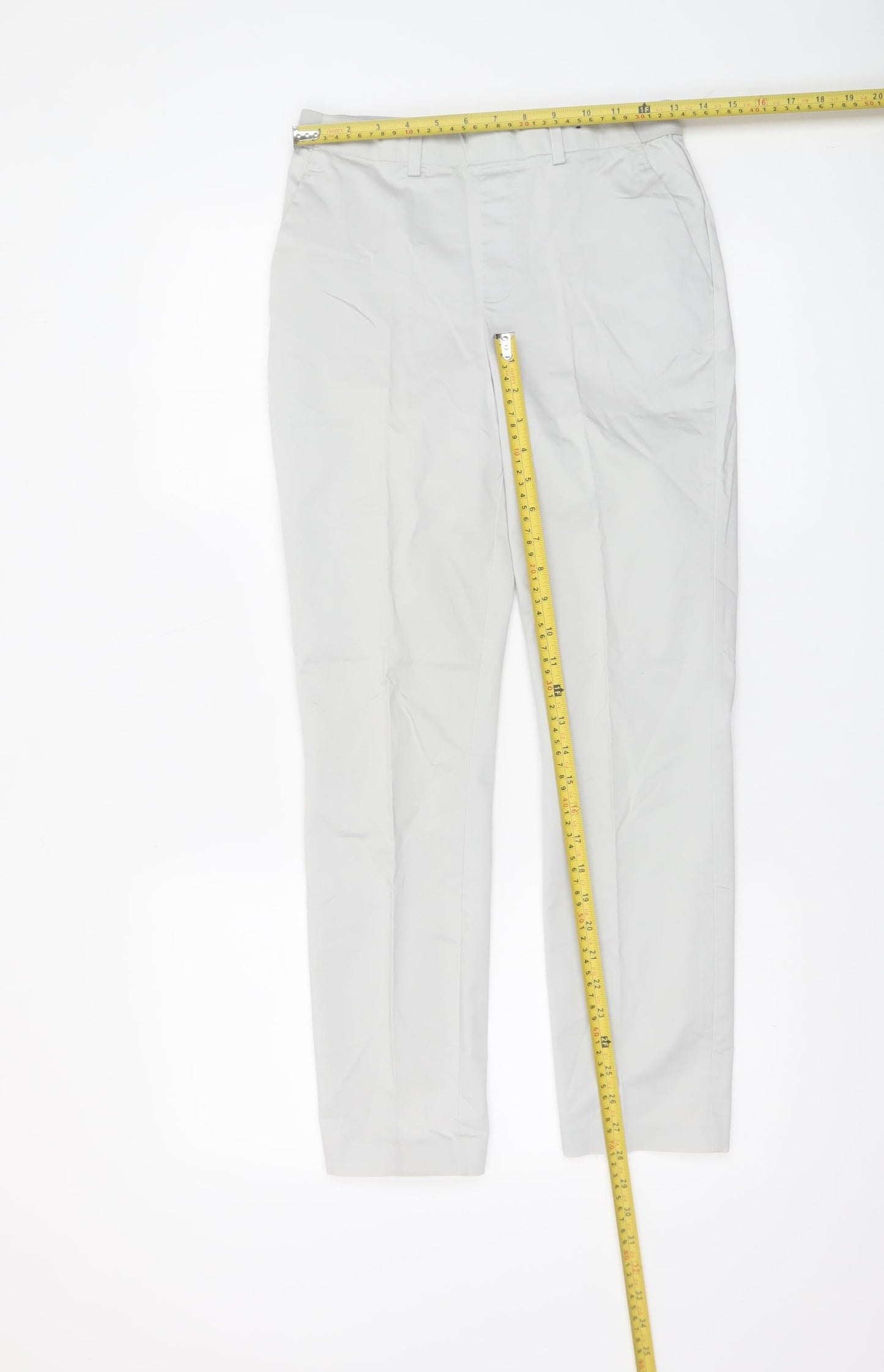 Dunnes Women's Beige Chino Trousers Size 8 Cotton Blend