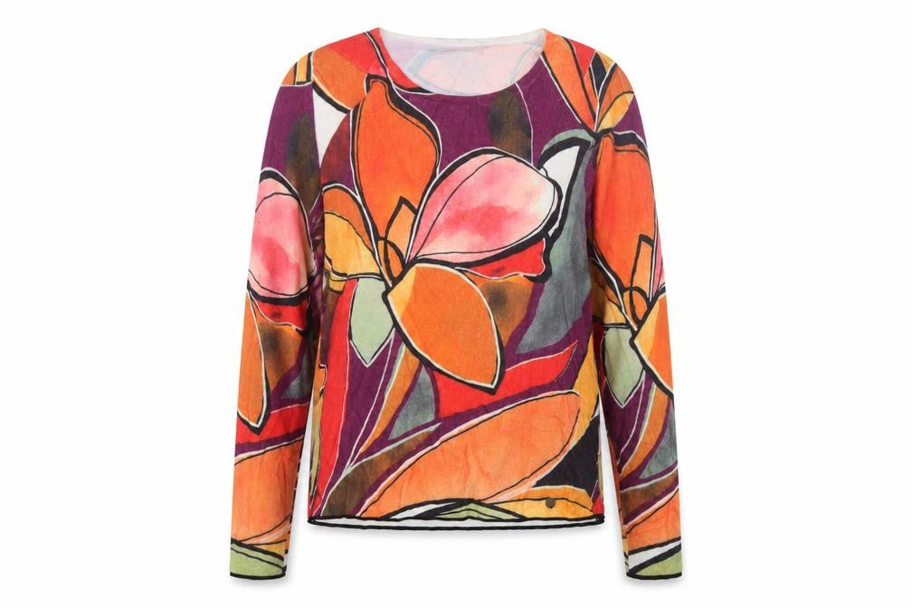Gollehaug Women’s Multicoloured Floral Pullover Jumper Size 8