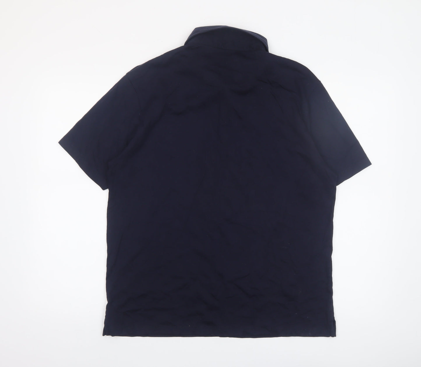 Marks and Spencer Mens Blue Regular Fit Cotton Polo Shirt M