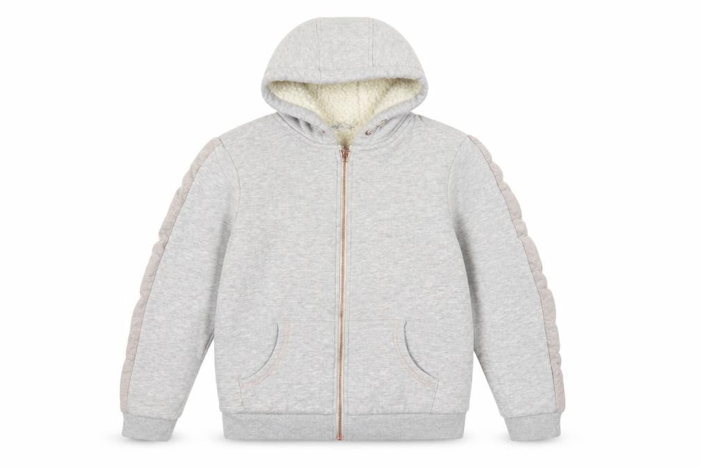 Marks and Spencer Girls Grey Full Zip Fleece Lined Hoodie 11-12 Years