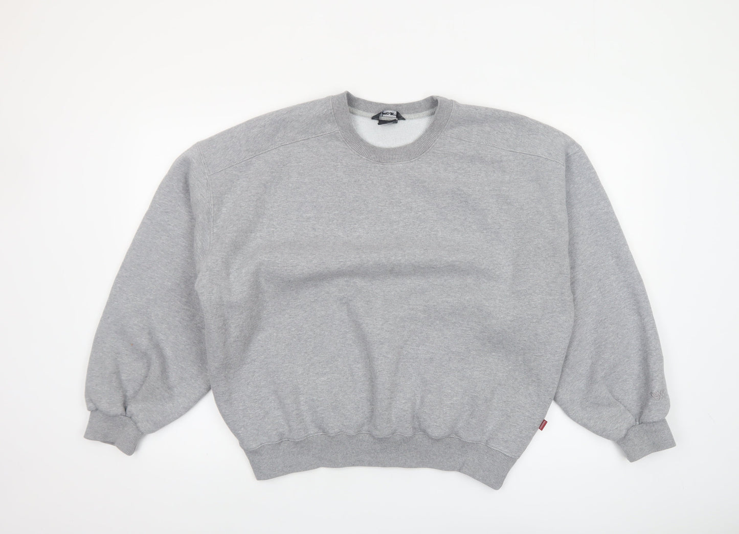 WU Project Grey Crew Neck Sweatshirt Women Small Fleece Lined Pullover