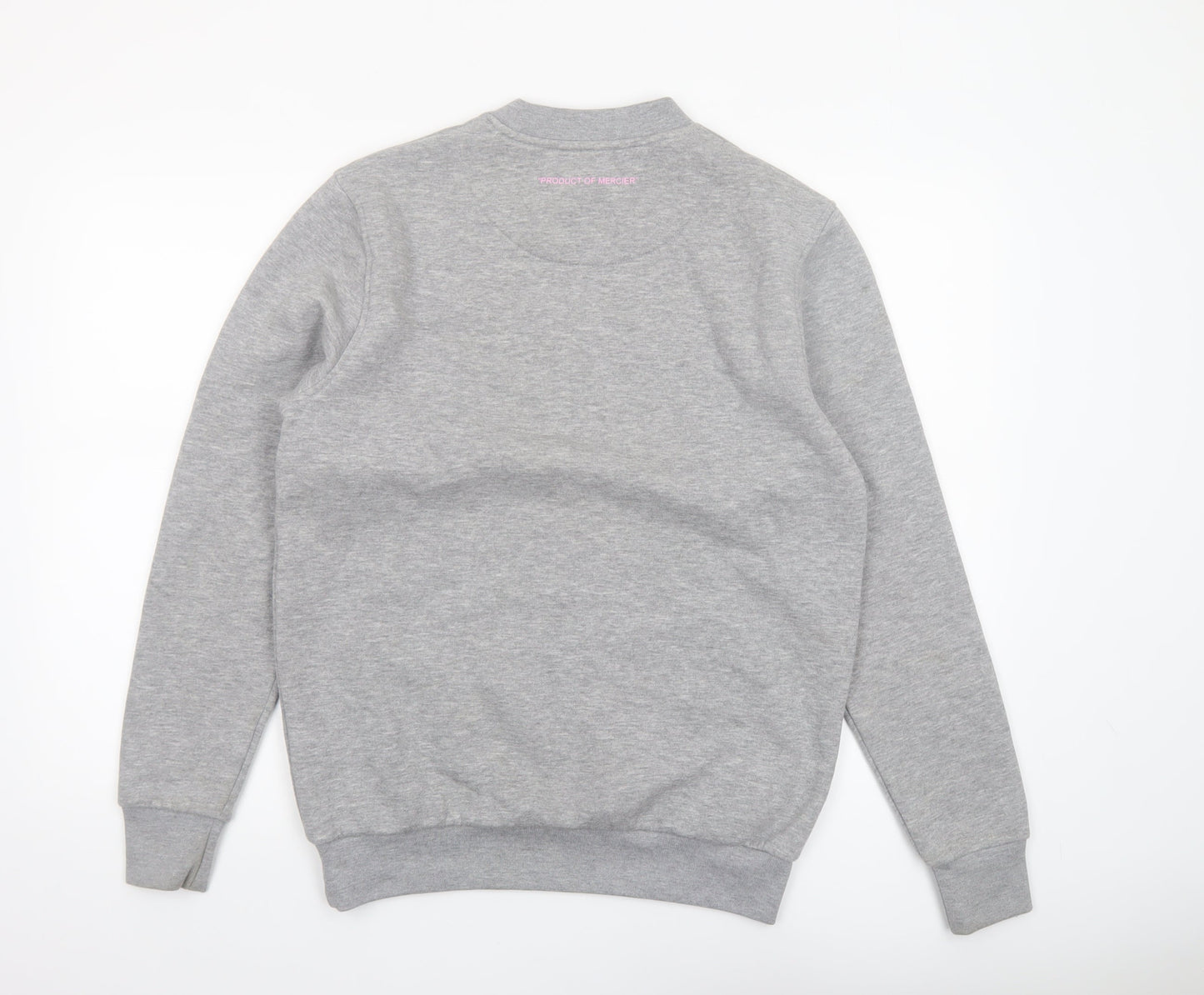 Mercier Men's Grey XS Regular Fit Logo Sweatshirt