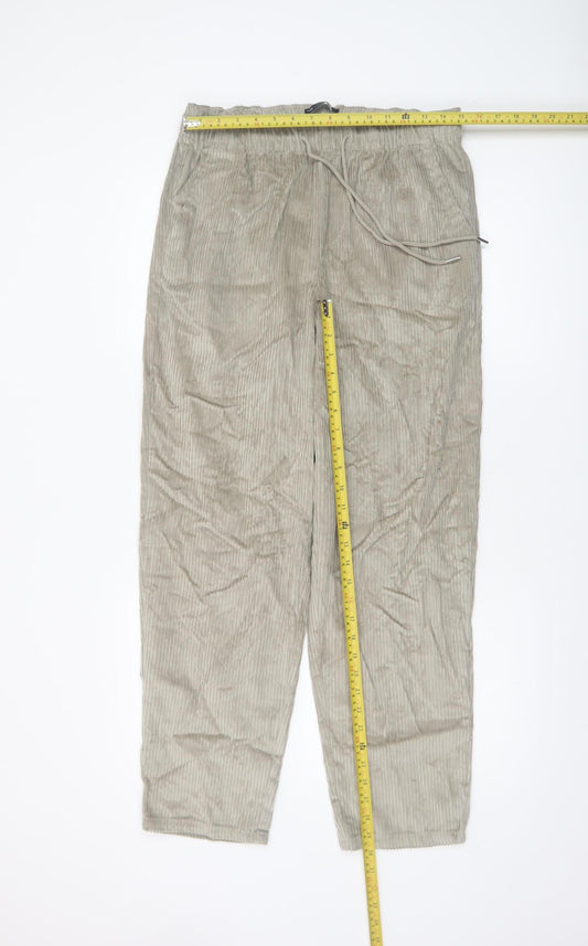 ASOS Design Women’s Beige Corduroy Drawstring Trousers S