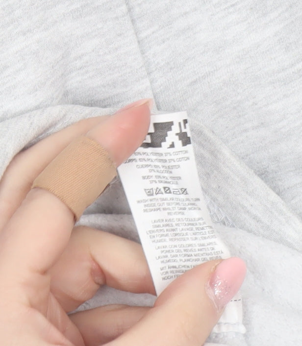 ASOS Design Women Grey 1/4 Zip Denver Graphic Sweatshirt Size 14