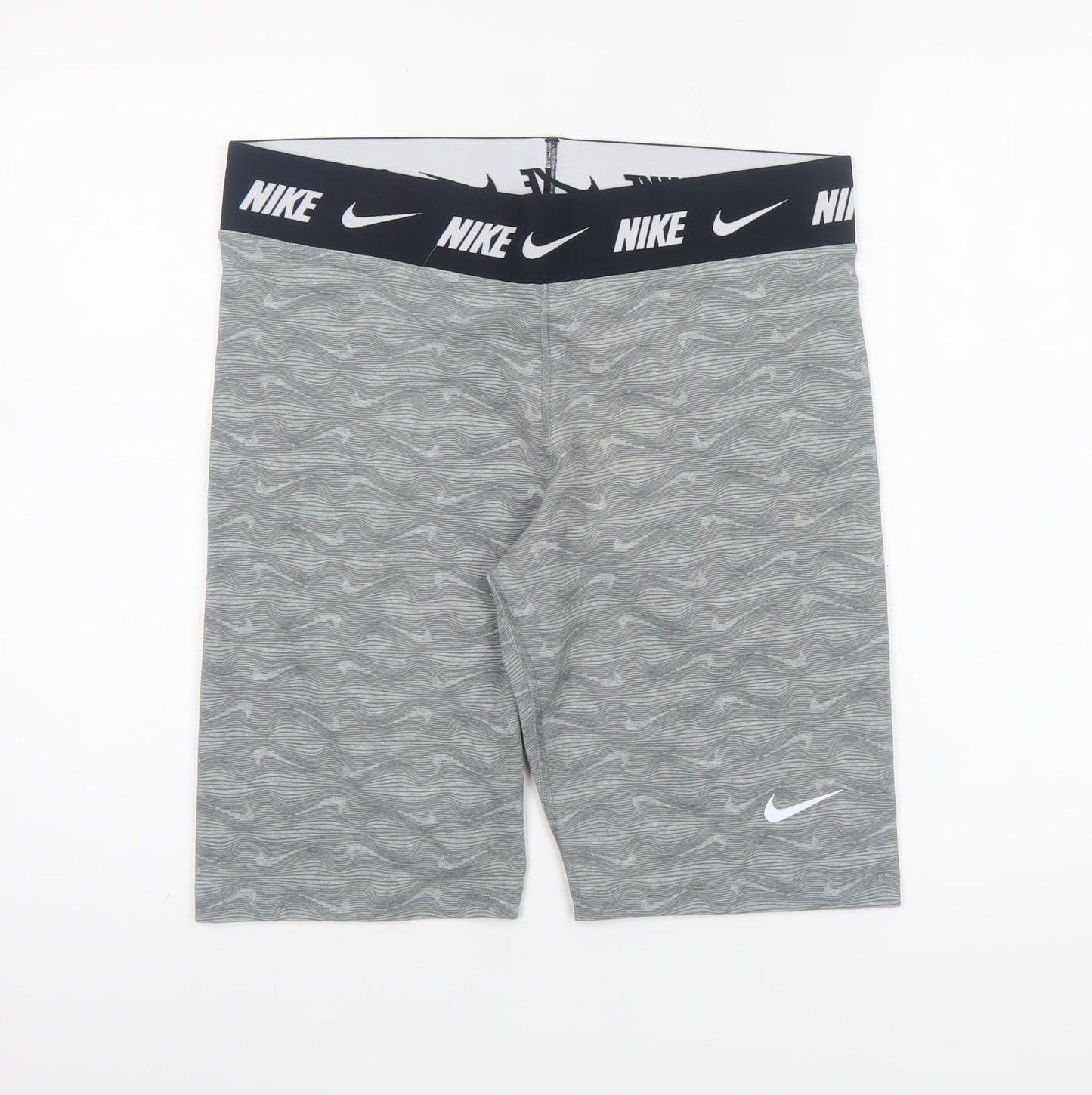 Nike Womens Grey Tight Fit Biker Shorts XL Cotton Blend Activewear