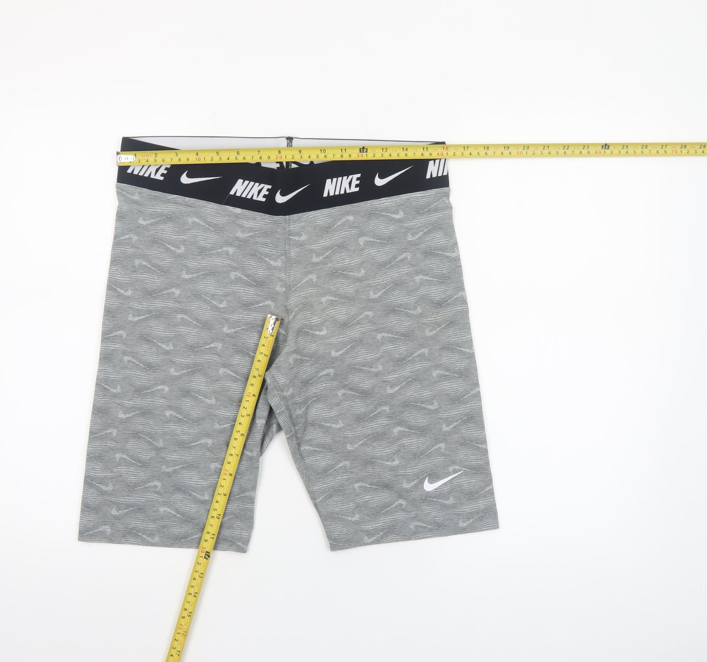 Nike Womens Grey Tight Fit Biker Shorts XL Cotton Blend Activewear