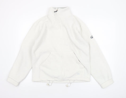 Trespass Womens White Fleece Jacket Size S Full Zip Outdoor Warm Layer