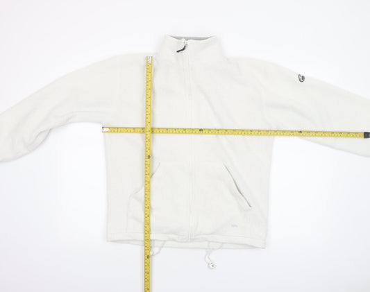 Trespass Womens White Fleece Jacket Size S Full Zip Outdoor Warm Layer