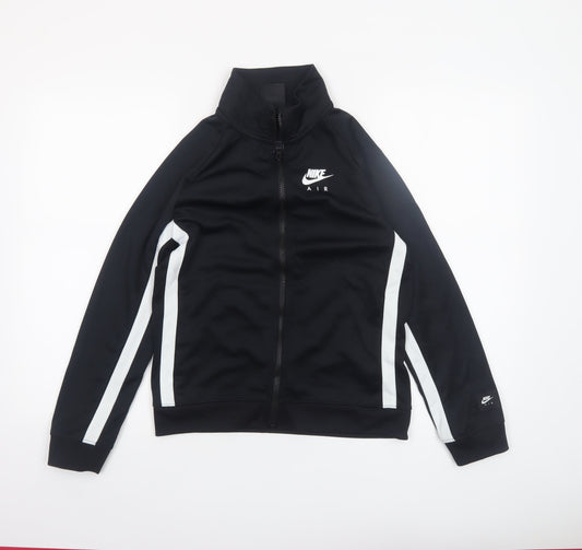 Nike Boys Black Track Jacket L 147-158cm Full Zip Activewear Top
