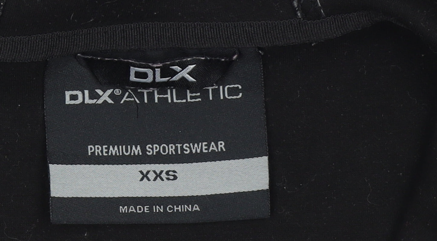 DLX Athletic Womens Grey Full Zip Hoodie XXS Polyester Blend