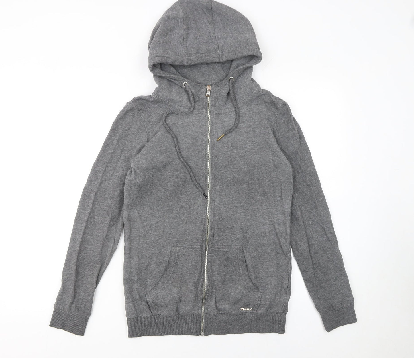 Cluivin Women’s Grey Full Zip Hoodie Size S Cotton Blend Casual