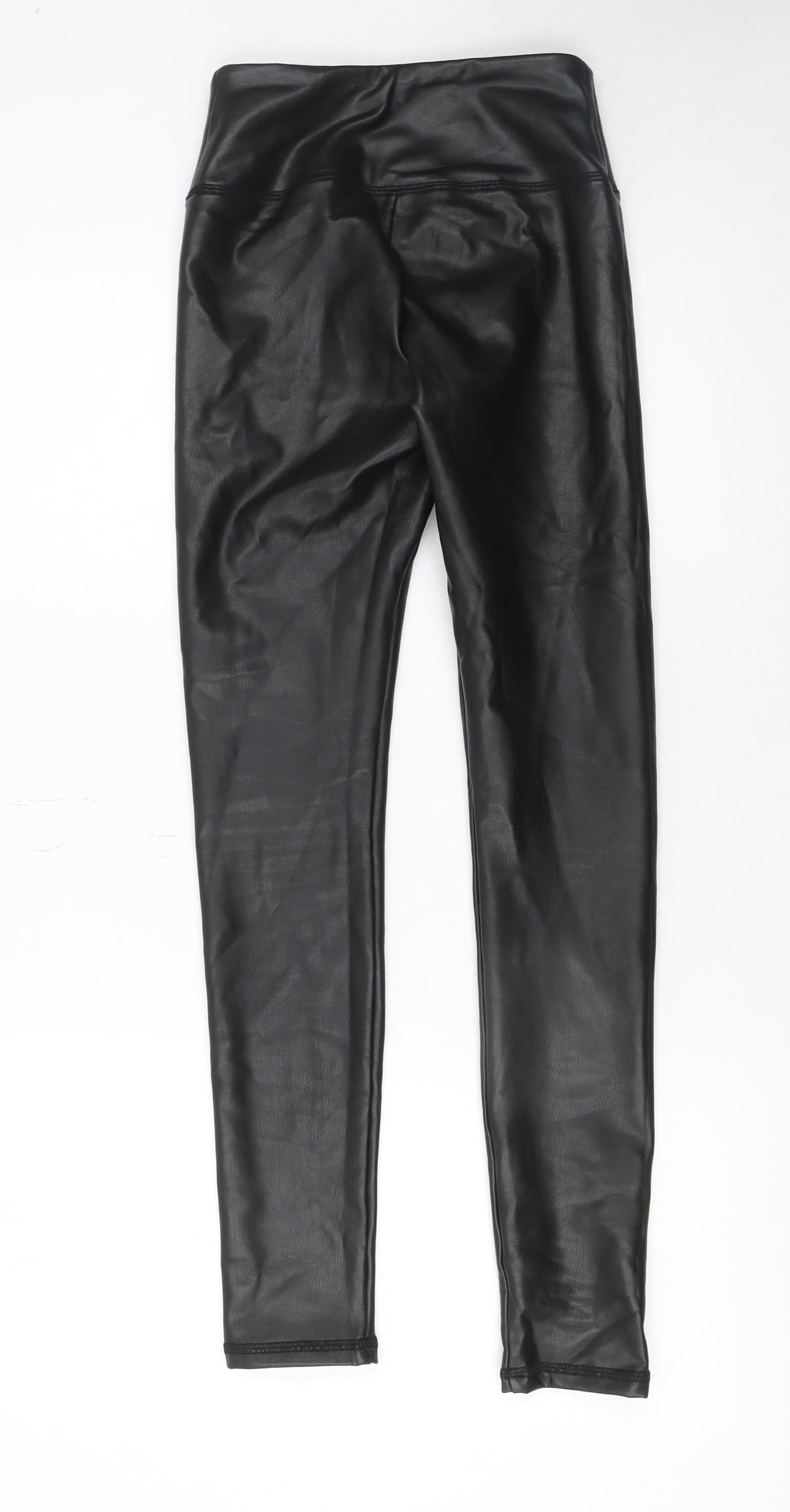 Hollister Women's Black Faux Leather High-Rise Leggings XS