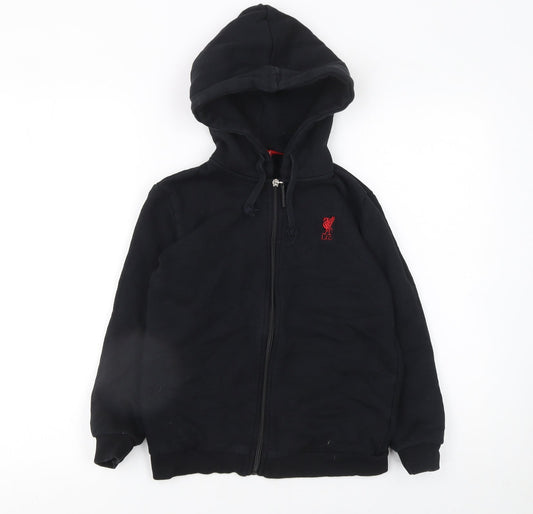 L.F.C. Boys Black Full Zip Fleece Hoodie 9-10 Years Football Logo