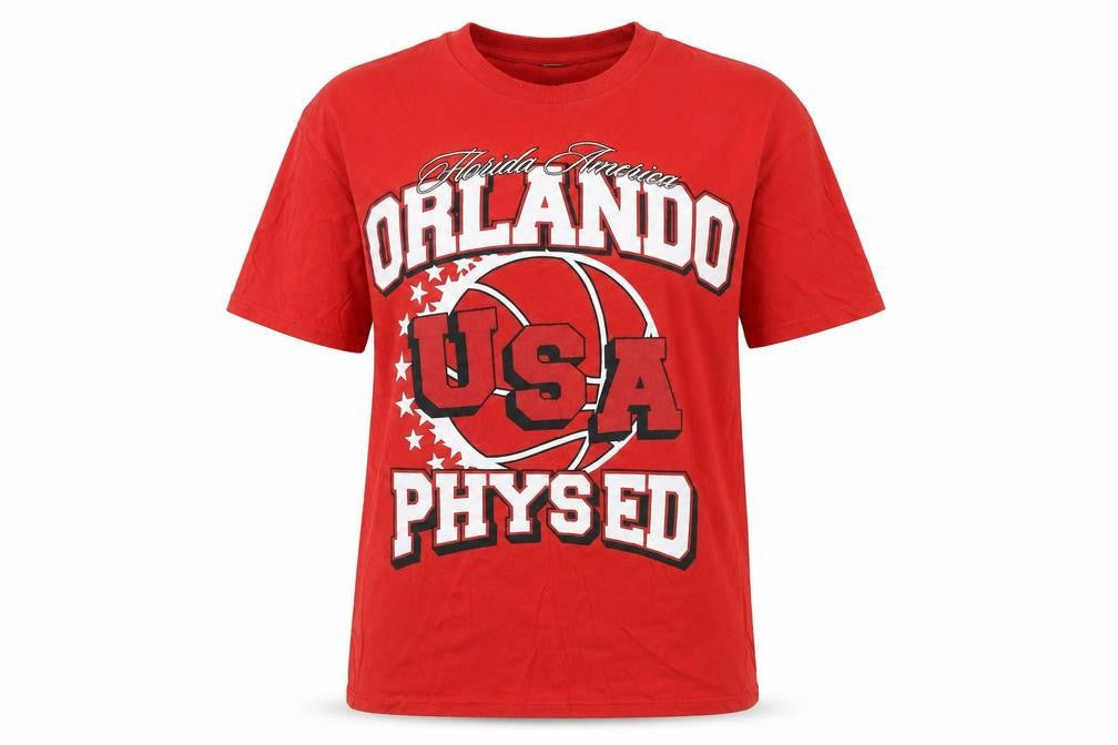 H&M Divided Women's Red USA Orlando Phys Ed Graphic T-Shirt XS