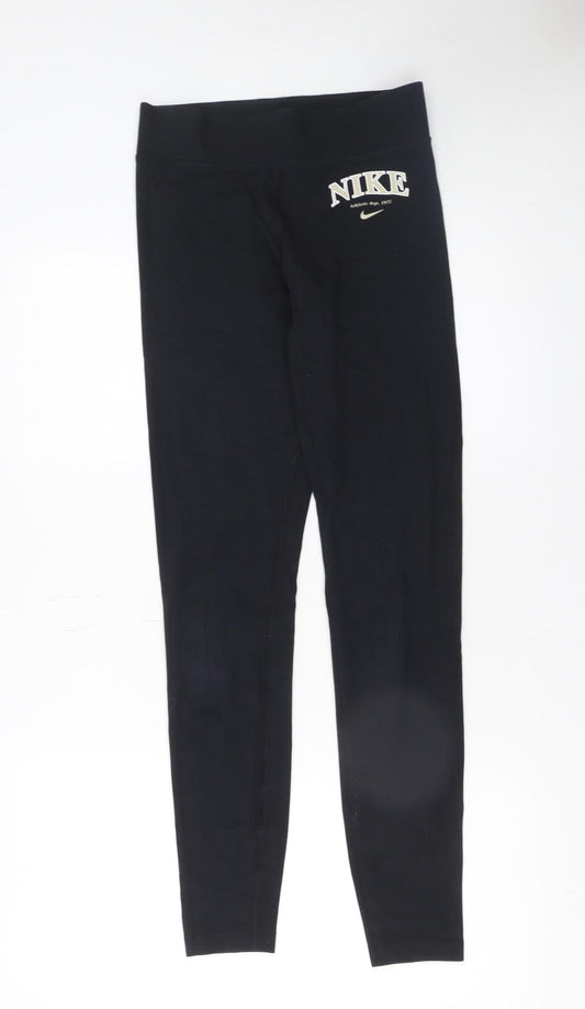 Nike Women’s Black Ankle Leggings Size S Cotton Blend Stretch