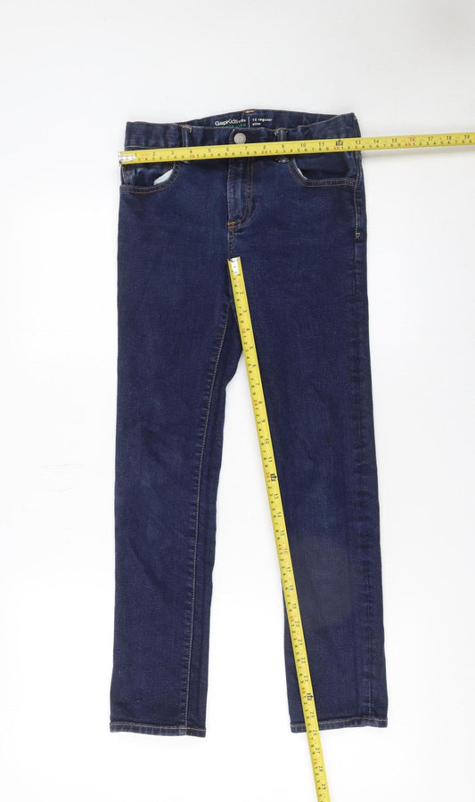 GapKids Boys Blue Slim Straight Jeans Size 12 Regular Cotton Blend