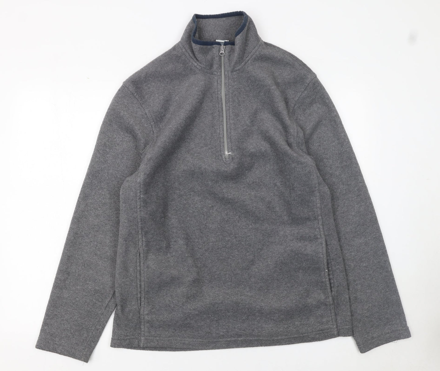 Old Navy Men's Grey Fleece 1/4 Zip Pullover Jacket M
