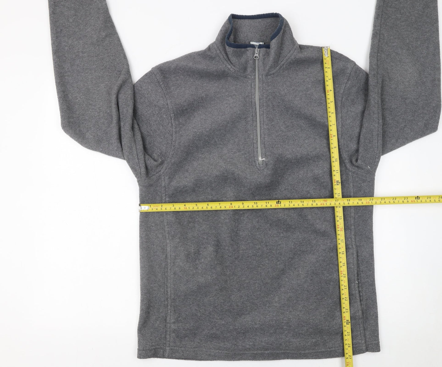 Old Navy Men's Grey Fleece 1/4 Zip Pullover Jacket M