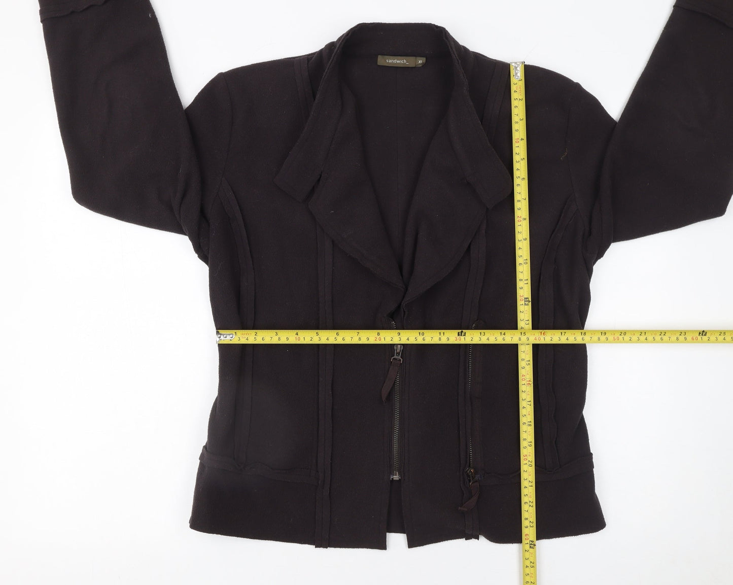 Sandwich Womens Black XL Casual Full Zip Polyester Jacket