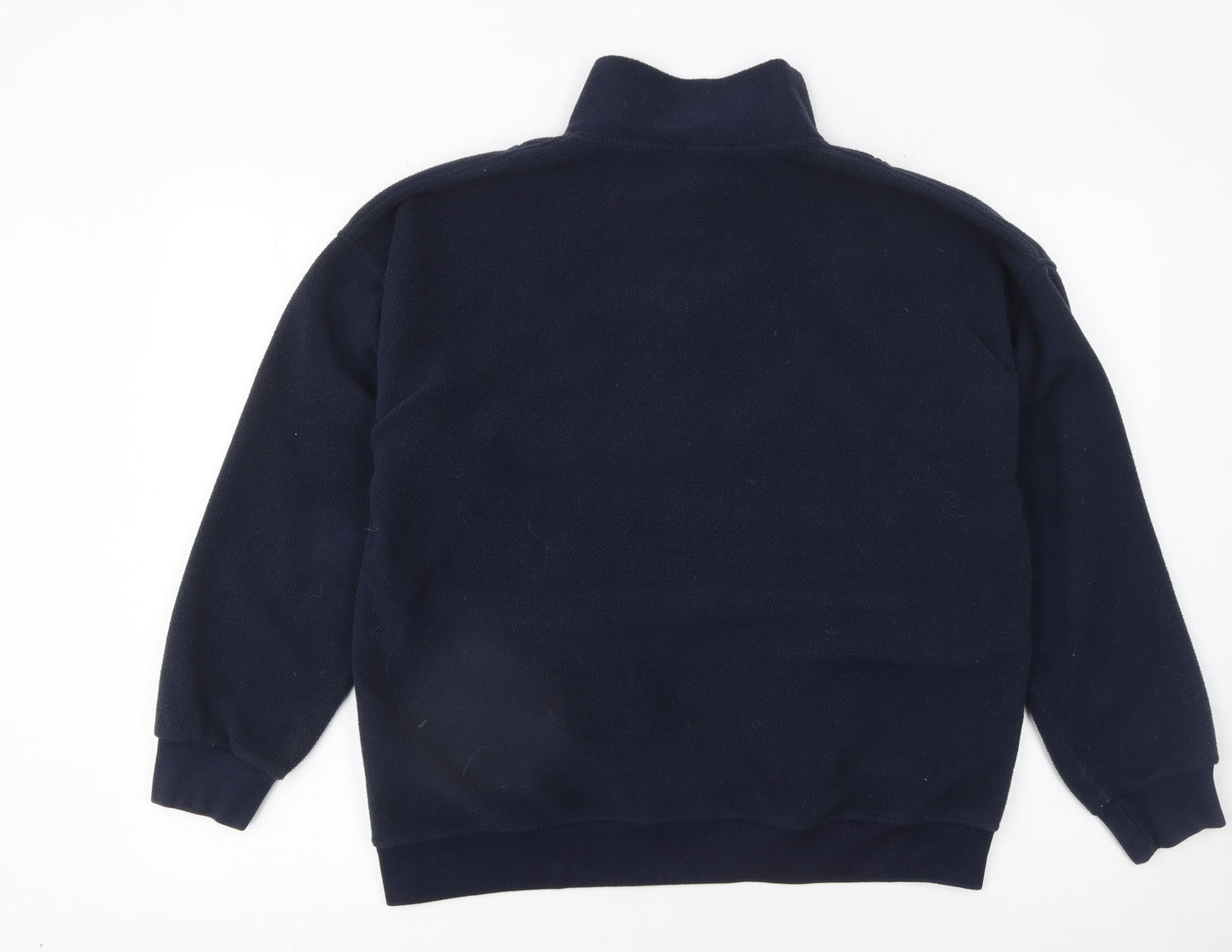 Pull&Bear Teens Navy Fleece 1/4 Zip Sweatshirt Size S