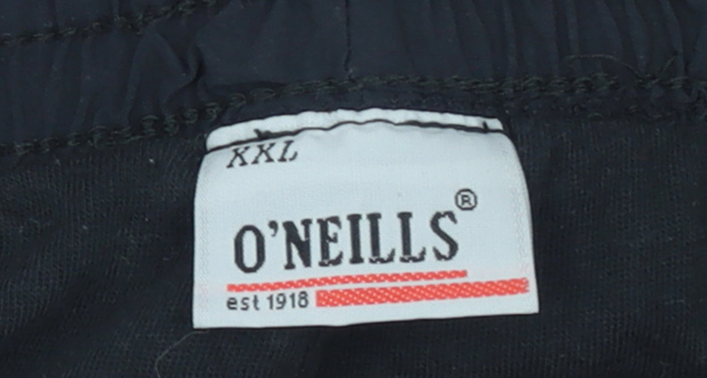 O'Neills Mens Black 2XL Nylon Straight Track Pants with Zips