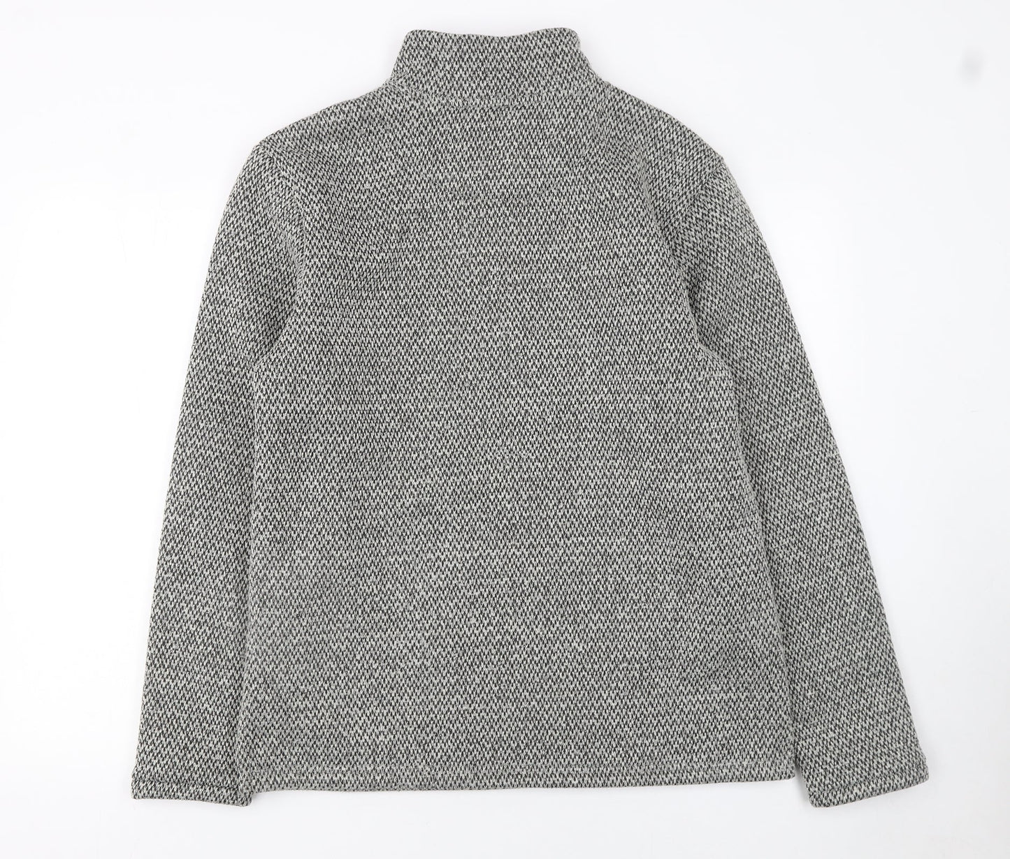 Matalan Men’s Grey 1/4 Zip Knit Pullover Sweatshirt Medium