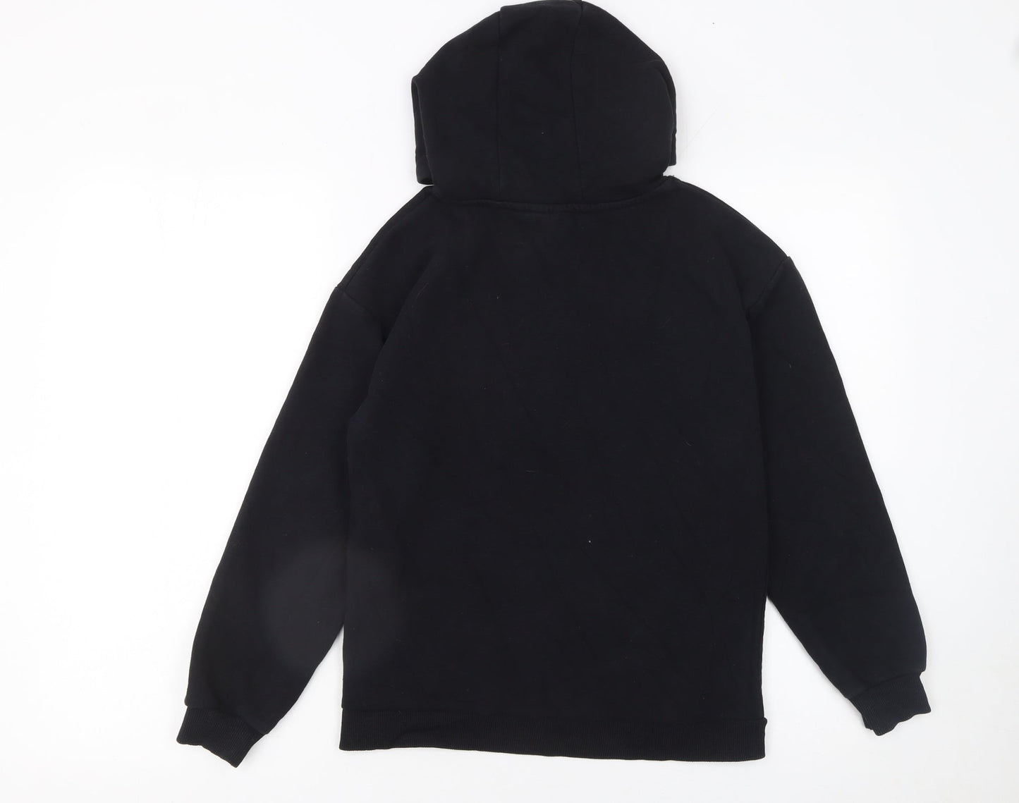Primark Boys Black Hoodie 10-11 Years Pullover Fleece Graphic BILLIE Top