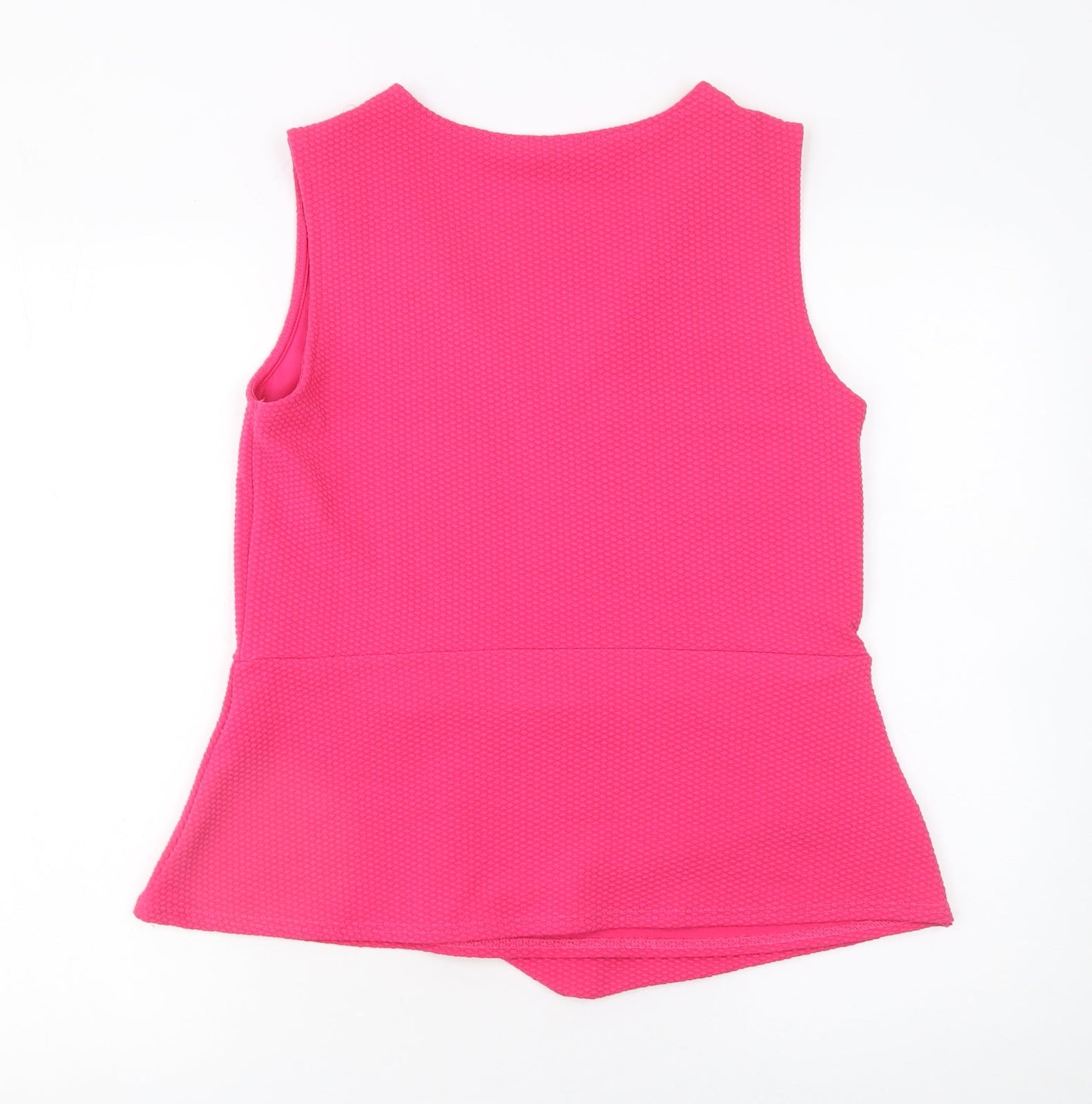 Definitions Women's Pink Sleeveless V-Neck Tunic Blouse Size 16
