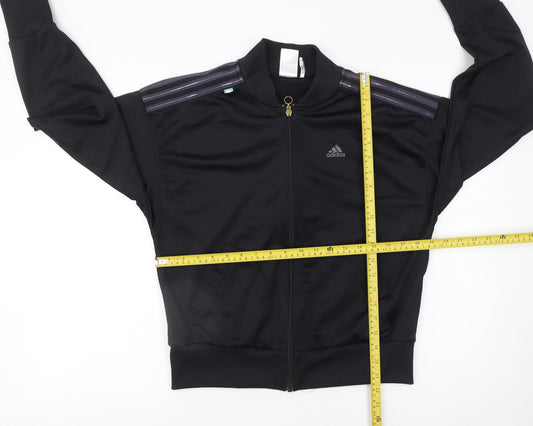 Adidas Womens Black Full Zip Climalite Sweatshirt Size S