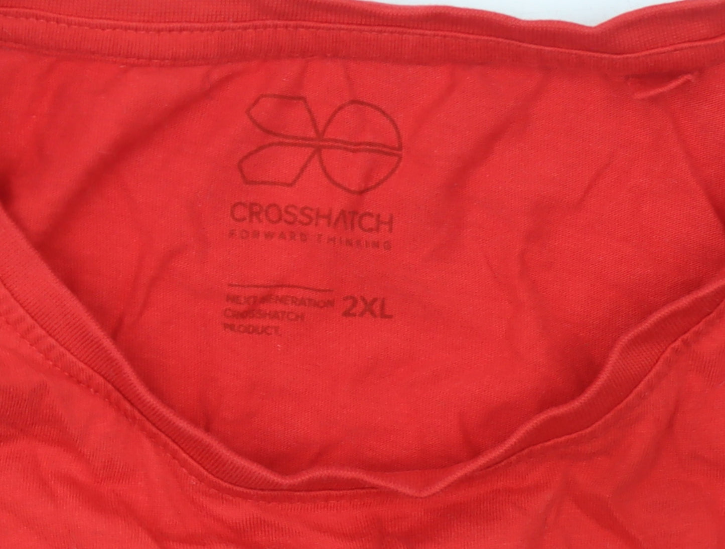 Crosshatch Men's Red 2XL Graphic Logo Cotton T-Shirt