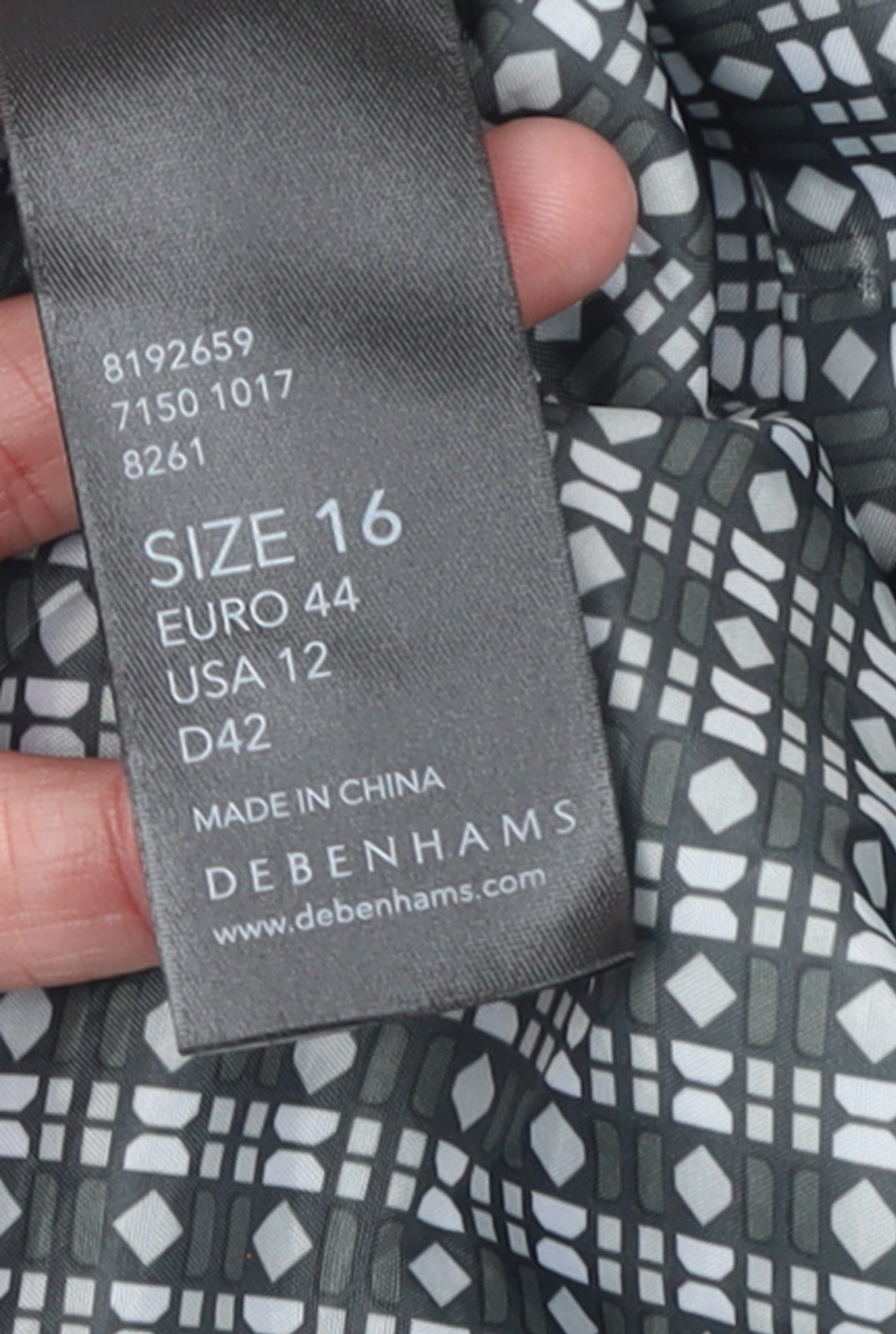 Debenhams Women’s Grey Trench Coat Size 16 Long Lined Polyester
