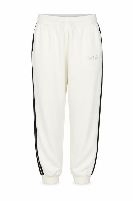Fila Women's White 3XL Sweatpants with Black Stripe Detail