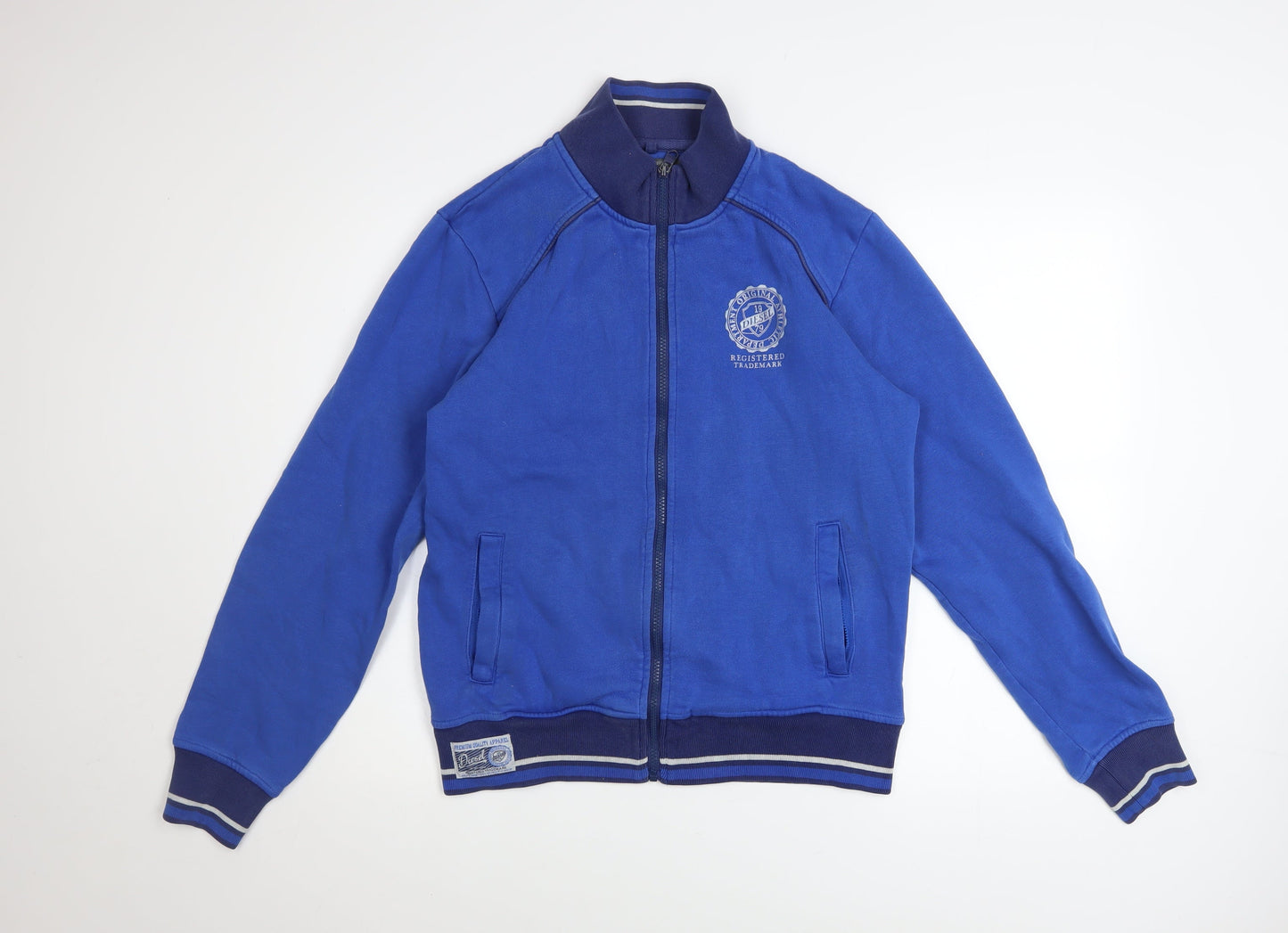 Diesel Jeans Men's Blue Medium Track Jacket Full Zip Casual Sportswear