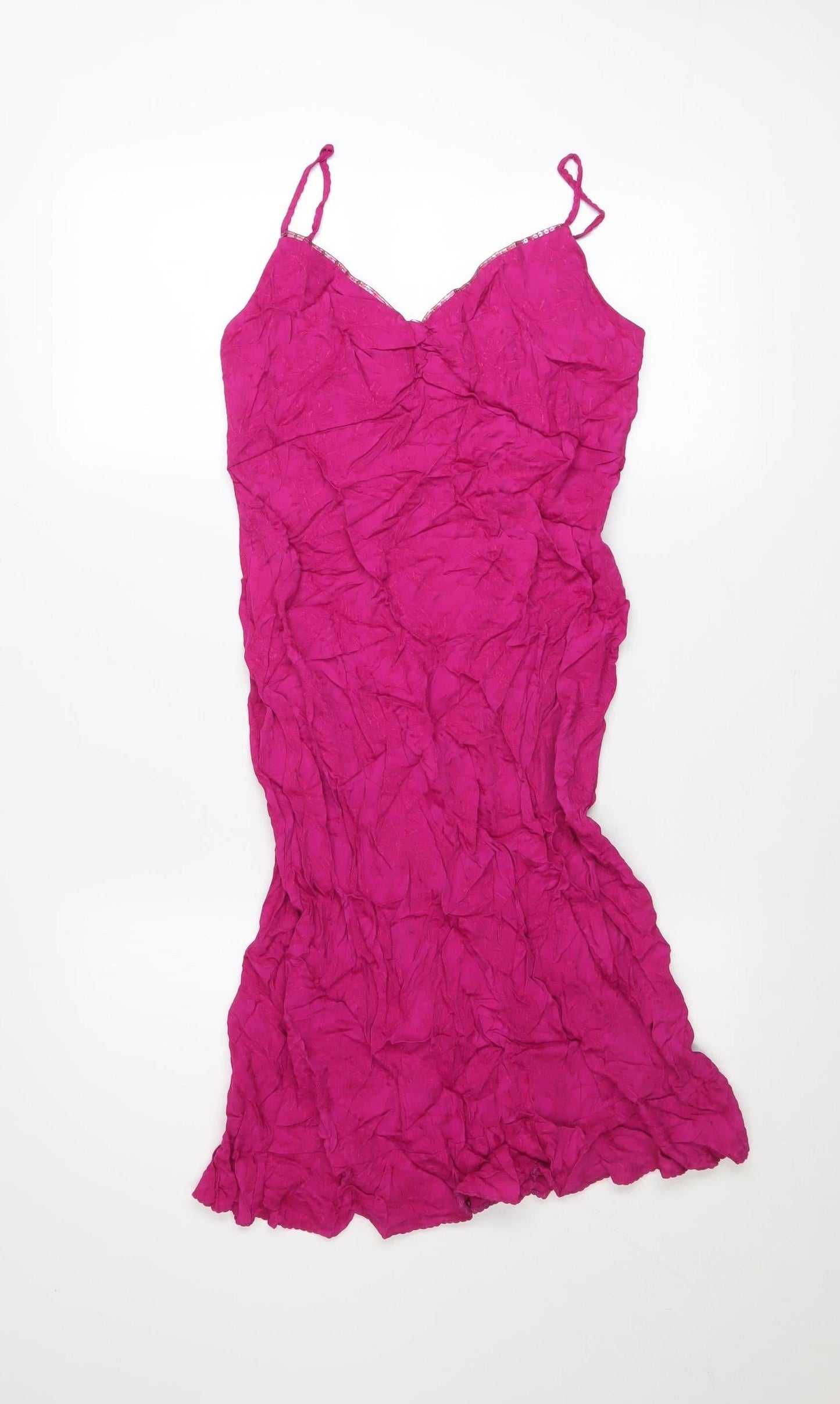 Marks and Spencer Women’s Pink Viscose Slip Dress Size 10