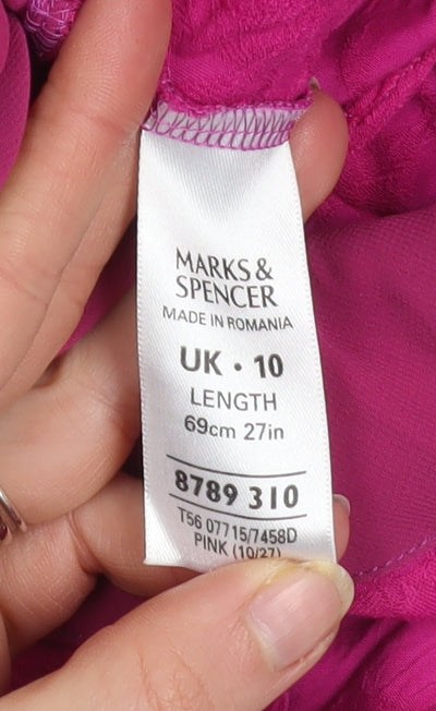 Marks and Spencer Women’s Pink Viscose Slip Dress Size 10