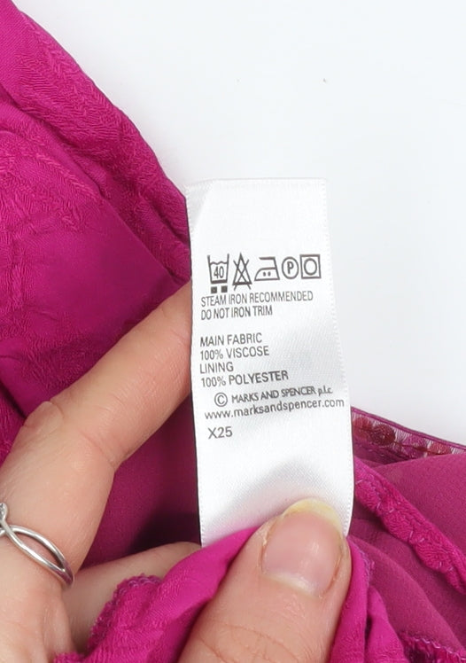 Marks and Spencer Women’s Pink Viscose Slip Dress Size 10