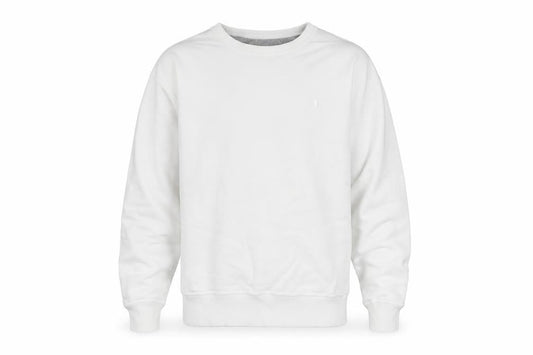 Champion Men's White Crew Neck Pullover Sweatshirt M Regular Fit
