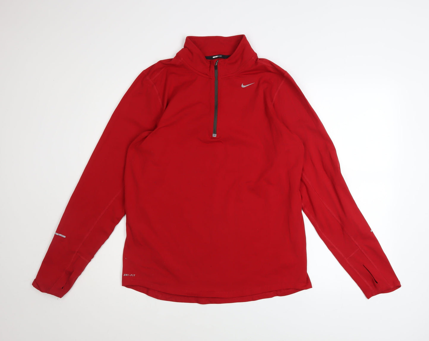 Nike Men's Red Dri-FIT 1/2 Zip Running Sweatshirt Size M