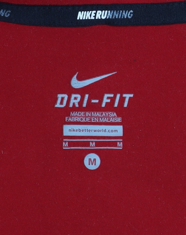 Nike Men's Red Dri-FIT 1/2 Zip Running Sweatshirt Size M