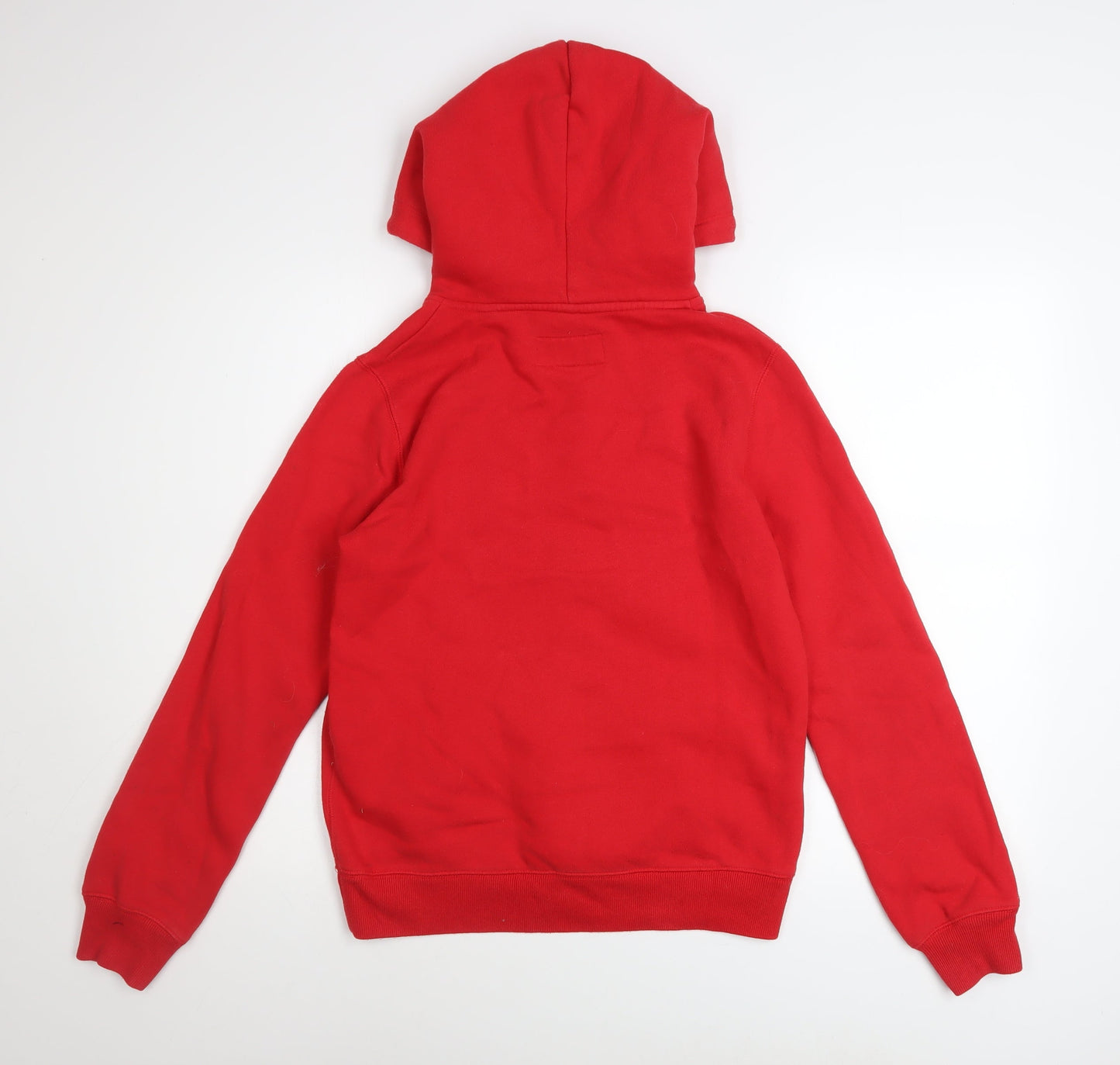 Jack Wills Women's Red Pullover Hoodie UK 10 Cotton Blend