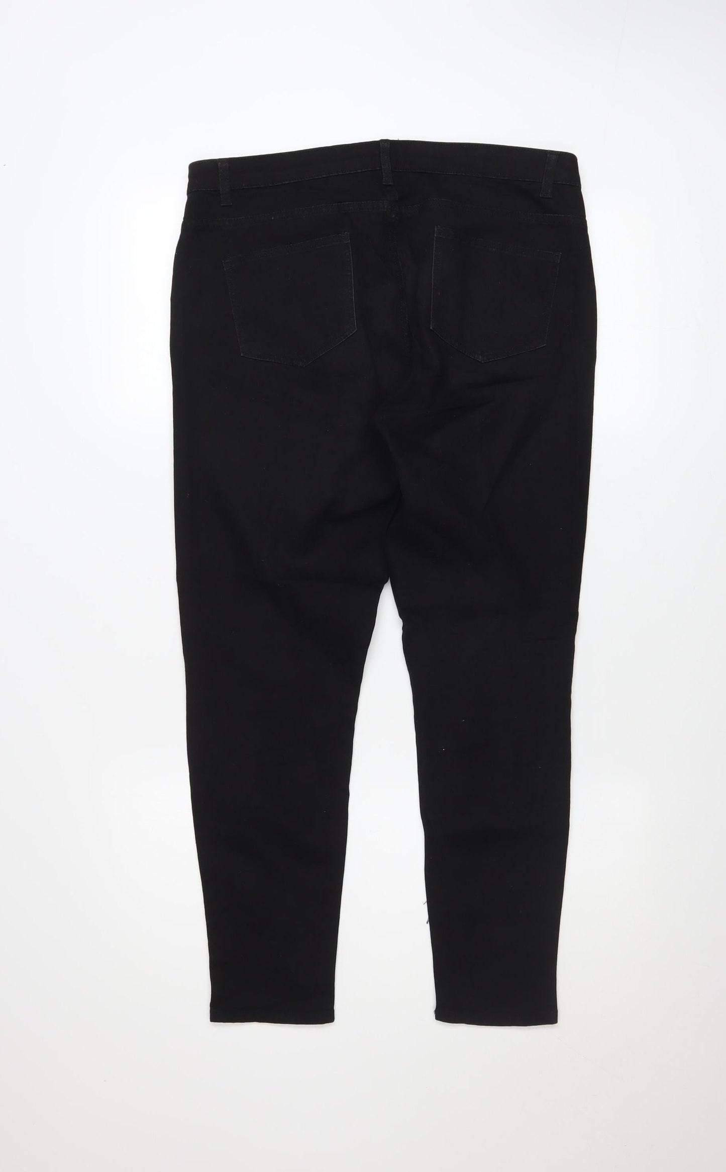 Denim Co. Women's Black Skinny Jeans Size 14 Slim Fit Mid Rise