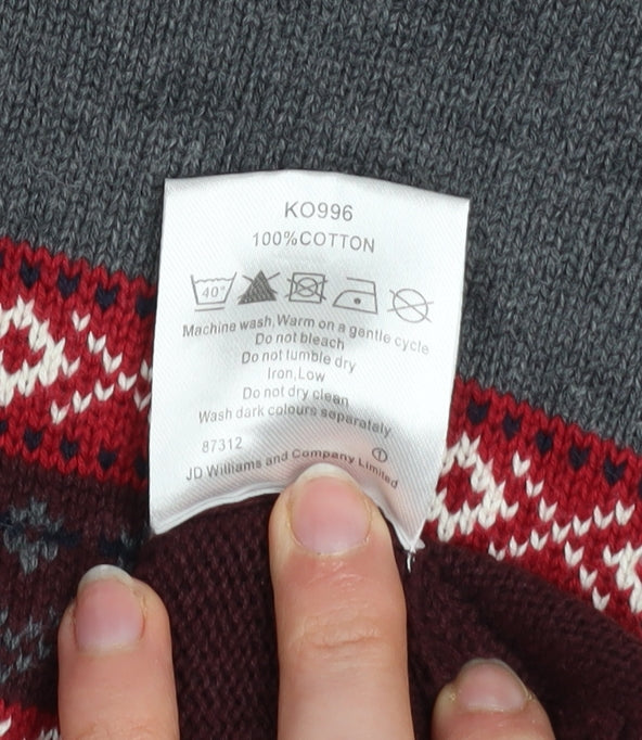 Jacamo Men’s Multicoloured 3XL Fair Isle Cotton Jumper
