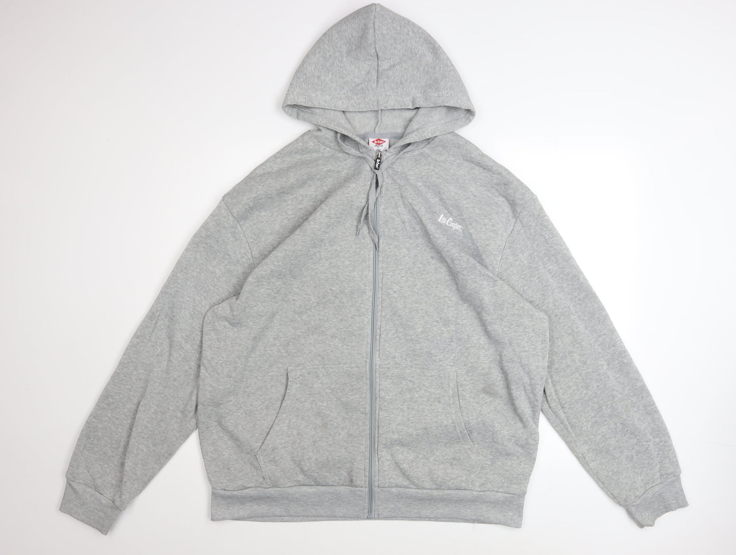 Lee Cooper Men's Grey 2XL Full Zip Hoodie Sweatshirt