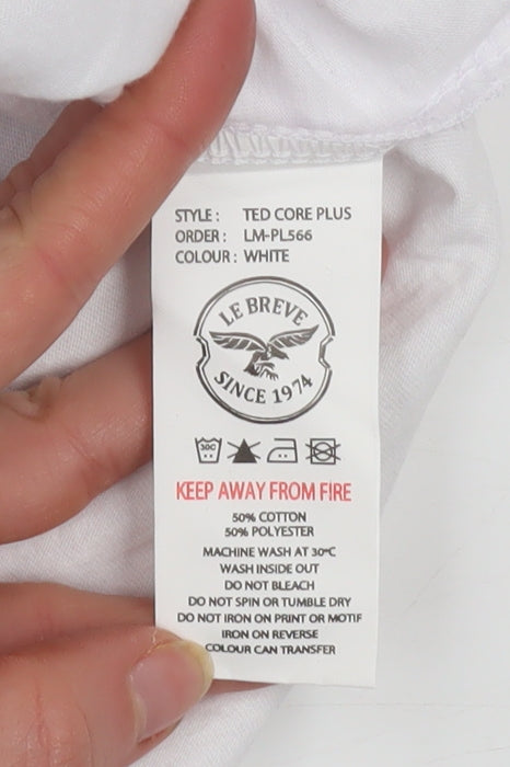 Le Breve Men’s White 3XL Sleeveless Crew Neck Casual Top
