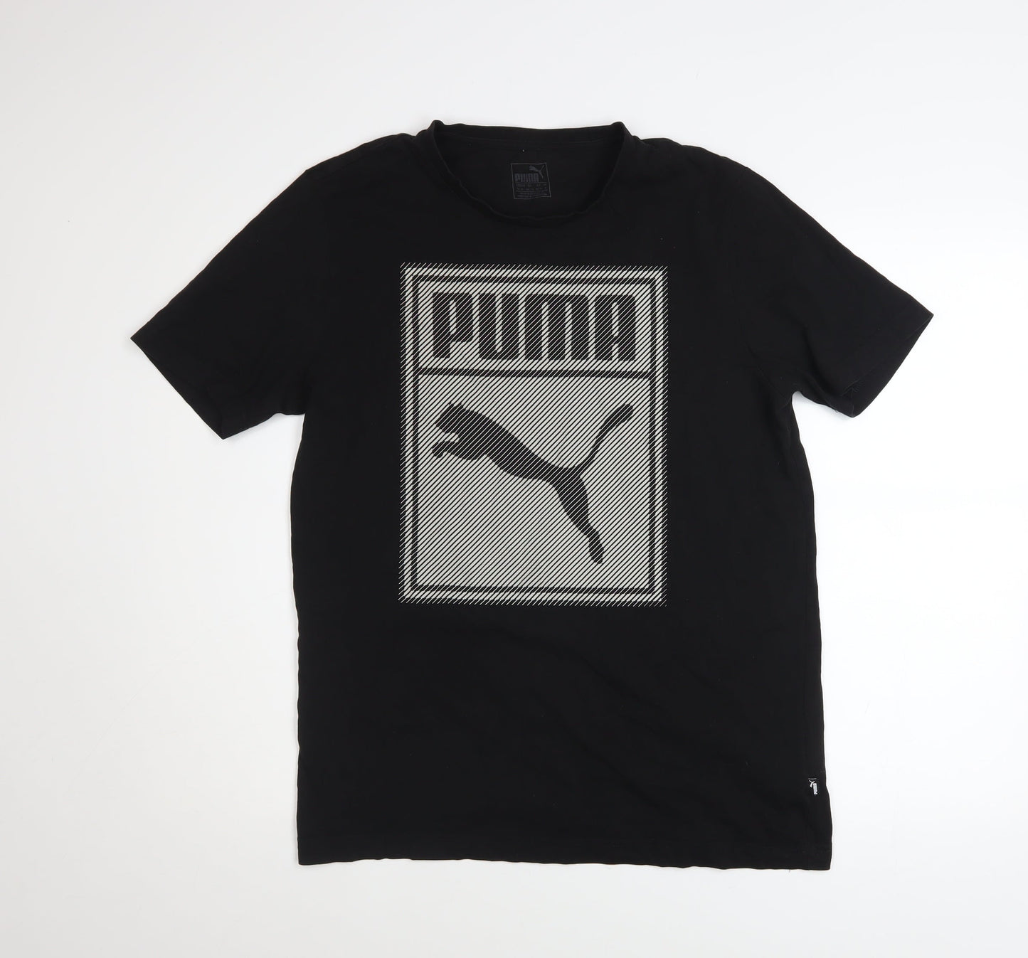 Puma Men's Black Graphic Sports T-Shirt Size M