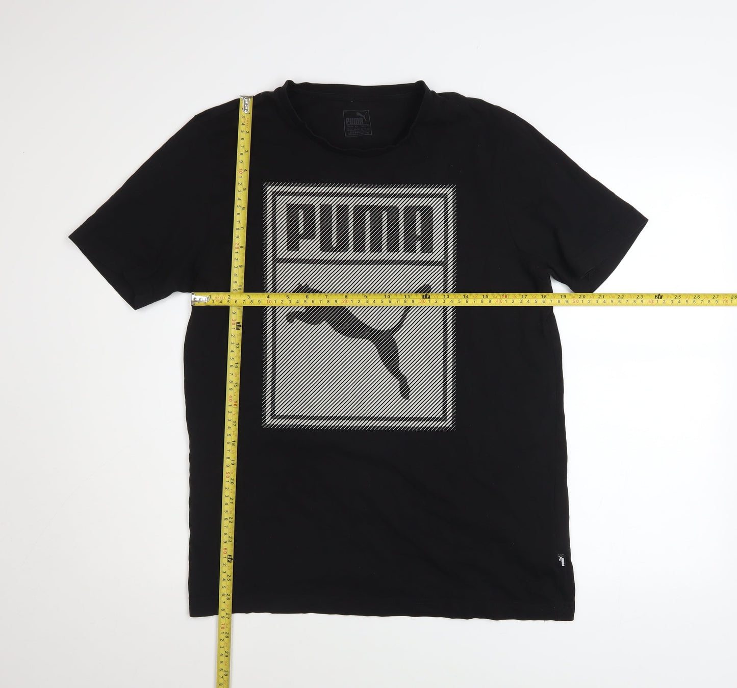 Puma Men's Black Graphic Sports T-Shirt Size M
